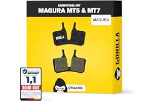 ‎ALPHATRAIL Performance Bremsbeläge für Magura MT5 MT7 Pro MT Thirty Typ 9.s Bremsanlagen I Organisch I 1 Paar I Starke Bremskraft & langlebig I Gorilla Bikes Scheibenbremsbeläge für MTB & E-Bikes