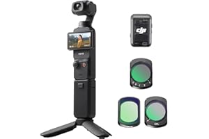 DJI Osmo Pocket 3 Creative Combo Bundle, fotocamera vlog 4K con CMOS da 1 pollice e video 4K/120 fps, stabilizzazione a 3 assi, fotocamera digitale (Set di 3 filtri)