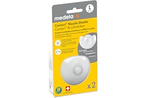 Medela Contact Brusthütchen aus Silikon – Weiches, ultradünnes Design – BPA-frei – 1 Packung mit 2 Hütchen (24 mm) und Aufbewahrungsbox
