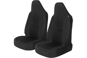 AUTOYOUTH Fundas de asiento de coche con airbag, universal, color negro