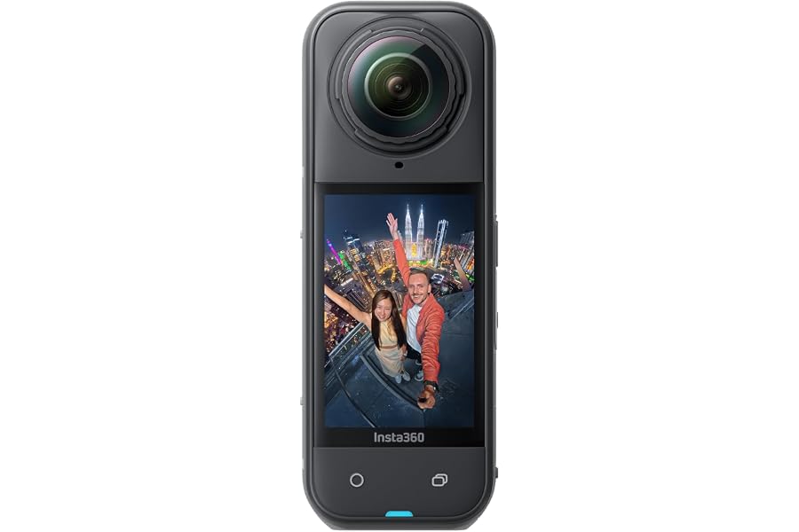 Produktbild: Insta360 X5 - 8K 360° Actionkamera, Unterwasserkamera, Sportkamera für wenig Licht, Unsichtbarer Selfie-Stick-Effekt, austauschbare Linse, 3 h Akku, mit Stabilisierung (Generalüberholt)