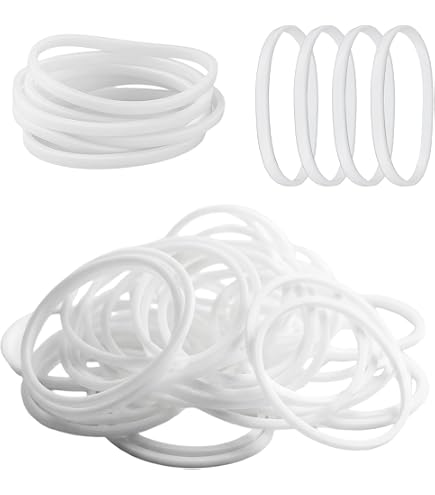 100 Anneaux élastiques En Silicone Noir - 6x5mm Et 8x5mm - Pour Câbles, Rangement, Camping, Bricolage