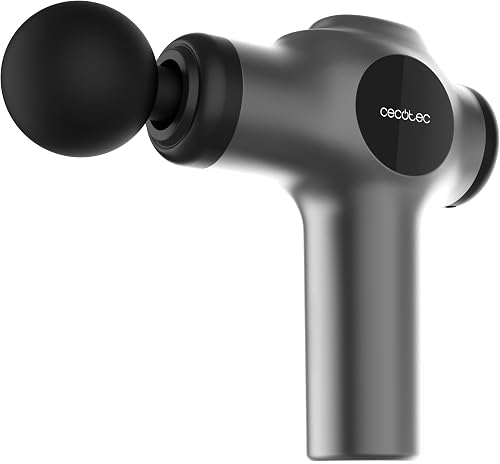 Cecotec Pistola de Masaje Muscular con 4 Cabezales SkinCare Massage Gun. 99 Niveles de Intensidad, Diseño Ligero y Compacto,