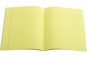 THE DYSLEXIA SHOP 9" x 7" 7mm Lined Tinted Paper - Exercise Book Grey Cover - Yellow