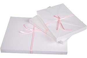 Cartes Papermania avec enveloppes, 12,7 x 17,8 cm, 50 pièces par paquet, blanches
