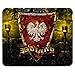 Produktbild Wappen Polen, Designer Leder Mousepad Unterlage Mauspad Maus-Pad Stark Anti Rutsch Unterseite für Optimalen Halt mit Lebhaftes Motiv Kompatibel mit allen Maustypen (Kugel, Optisch, Laser)Ideal für Gamer und für Grafikdesigner.