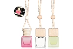 YISOWUH Ambientadores para coche, paquete de 3, con clips para ventilación, ambientador duradero para coche y hogar, color miel, melocotón, vainilla y lino