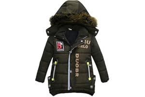 IMJONO Garçon Blousons, Mode Enfants Manteau Garçons Filles Épais Manteau Rembourré Veste d'hiver Vêtements