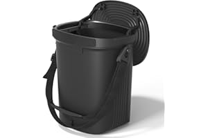 Garoopion Cubo de Basura para Coche de Silicona Impermeable, 7,2 L - Bolsa de Basura Colgante Suave con Tapa, Fácil de Limpiar, Adecuado para Sedanes, SUV, MPV y Camiones