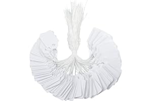 ‎JIJACRAFT jijAcraft 500 Stück Preisschilder Kleinen Hängeetiketten Markierungsetiketten mit Faden, 15mm*24mm, für Schmuck Display