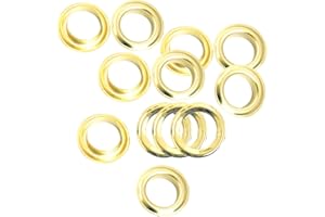 Trimming Shop Œillets dorés 50 x 20 mm avec rondelles pour bannières et travaux manuels en Cuir - Œillets pour Ajouter des Rubans, du laçage et du Tissu à des projets d'art et de Couture
