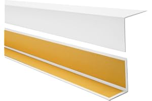 Quest Vinkelprofil PVC självhäftande 35x18 mm kantskydd – vit, 150 cm