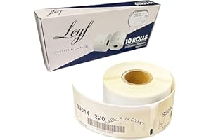 Leyf 10 rotoli di etichette Dymo Label 99014 54 mm x 101 mm stampante termica 220 etichette 100% compatibile con Dymo - Seiko