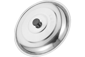 LUXSHINY Couvercle Universel en Acier Inoxydable pour Casseroles Poêles 35Cm Couvercle De Poêle De Remplacement Couvercle De Poêle Couvercle De Wok avec Bouton Couvercles en