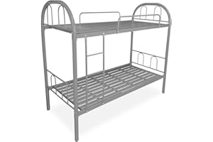 Mattfy - Litera Reforzada Completa con Barandilla y Escalera Metálica, Modelo Karma, Estructura Tubular, Práctica y Funcional, 90x190