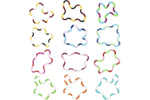 Scettar 12 Pcs Tangle Fidget Toy, Toys, Stress Relief Finger Twisted Decompression Toy for Adh Sensory Fidgets to Improve Focus and Concentration, LWJ-PD094-01