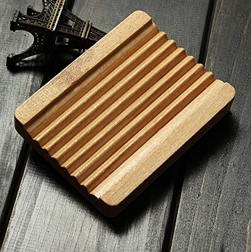 Dosige Drainieren Seifenhalter Natural Hölzerne Seifenschalen Creative Seifenschachtel Soapbox Seife Shelf Soap Rack Seifenkiste - 3