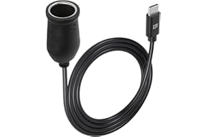 Sinloon USB C a Cable de encendedor de cigarrillos de coche 12V Enchufe de encendedor de cigarrillos de coche Adaptador hembra Cable de alimentación 3.2FT