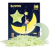 Pegatinas Infantiles 3D, CAYUDEN 201 pcs Estrellas Fluorescentes para Techo Vinilos Infantiles Estrellas Pegatinas de pared 3