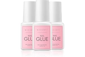 Makartt Pegamento para Uñas Súper Fuerte para Uñas Acrílicas 7 ML 3 piezas Pincel en Pegamento para Uñas para Puntas de Uñas Presione en las Uñas Ultra Rápido, Duradero, Fácil de Usar