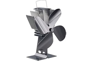 Carlo Milano Ventilador de Chimenea: Ventilador de Estufa eléctrico con 4 aspas, para 65-345 ° C (Ventilador Horno, Ventilador de Estufa, Chimenea electrica)