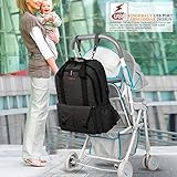 CoolBELL Baby Wickeltasche mit USB Port / Große Größe Baby Wickeltasche mit isolierte Taschen / wasserdicht Reise Knapsack / Windelhenkeltasche einschließlich Wickelunterlage und isolierte Beutel, - 7