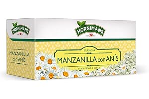 Hornimans Manzanilla con Anís Infusión con Ingredientes 100% Naturales | 25 bolsitas | Sin Teína