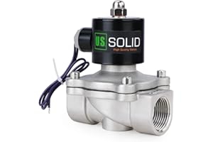 U.S. Solid 12V DC 1" G Elettrico elettrovalvola acciaio inossidabile normalmente chiuso Solenoid Valve Azionata direttamente Per Acqua Aria Olio