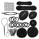Stylized Hairstyle Fashion Elastic Hair Clip Donut Roller Curlers Magic Bun Clip Torsade Braid Hair Kit
