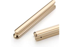 Coinkoly CK-EU0001 Furniture Handles, Champagne Gold, 96 mm, Hole Spacing, Furniture Handles, Cupboard Handles, Kitchen Handles, Drawer Handles, Wardrobe Door Handles, Pack of 10