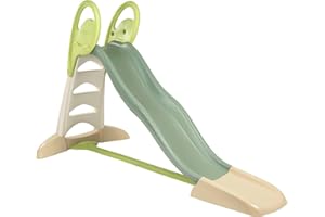 Smoby Life - Tobogán XL de Doble Onda – Tobogán Grande con Conexión de Agua, 2,30 Metros de Largo, con Caño Deslizante, Refuerzo, Material Reciclado y Proteccion UV,a Partir de 3 Años (7600820304)