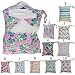 Waterproof Resuable Wet Dry Baby Diaper Bag Organizer Pouch with Dual Zipper Rainbow