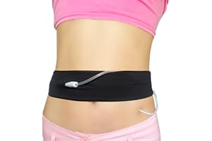 HOLA HEALTH PD Dialysis Belt No-Bounce Peritoneal Dialysis Catheter Abdominal Waist Case Holder Band Accessories with Hole for Secure Transfer Set Peg G Feeding Tube Line Women Men Small(20"-30")