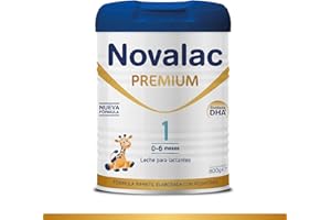 Novalac Premium 1 - Leche en polvo de Iniciación para bebes 0-6 Meses. Contribuye al normal desarrrollo de tu Bebé. Fórmula Elaborada con Pediatras rica en DHA - Leche para Lactantes - 800 g
