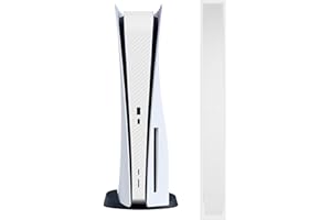 ‎KWMOBILE kwmobile Konsolen Aufkleber kompatibel mit Sony PlayStation 5 Disc Edition - Aufkleber Folie mit Carbon in Weiß