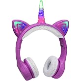 YUSONIC Unicorn &Ccedil;ocuk Kablosuz Kulaklık, Kız Erkek Diz&uuml;st&uuml; Bilgisayar Tableti i&ccedil;in K&uuml;&ccedil;&uuml;k &Ccedil;ocuk Bluetooth Kulaklık, Doğum G&uuml;n&uuml;