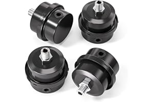 Bwintech 4 pcs Air Compressor Muffler Silencer Filter 3/8" Thread Black Metal Intake Filter Silencer for Oil-Less air Compressor