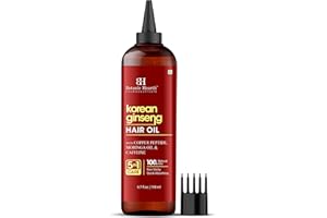 Botanic Hearth Korean Ginseng Hair Oil 6.7 fl oz | Nourishing & Strengthening Hair Growth Oil | Lightweight, Non-Sticky Formula with Natural Oils for Healthy Scalp & Stronger Hair
