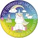 Produktbild Einhorn Mauspad mit rutschfester Unterseite in Rosa / Regenbogenfarben von BREITENWERK® - rundes Mouse-Pad als Geschenk für kleine und große Mädchen