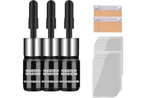 KOLARMO Cracks Gone Glass Kit, Glass Repair Fluid, Resin Based Mirror Repair Kit, Nano Fluid Filler for Repairing Chips, Cracks, Star Cracks, Bull's Eye Cracks (3pcs)