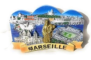 Pec as de coeur - Magnet Marseille - Multicolore - 9x6 cm
