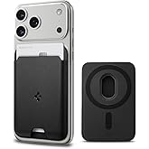 Spigen MagSafe Destekli C&uuml;zdan Valentinus Mag Fit Siyah - AMP02284 (Spigen TR Garantili)