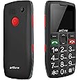 artfone C1 Big Button Mobile Phone for Elderly丨SIM Free Senior Mobile Phones丨SOS Button丨Time Reporting丨Easy to Use Basic Mobile Phones丨Speed Dial丨FM丨Torch丨USB-C丨1800mAh Battery - Black