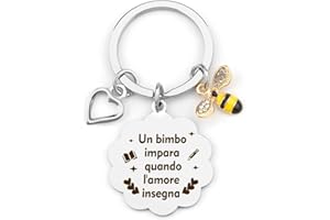 IRRIGAO Regali Maestre Fine Anno Portachiavi Maestre Regalo Maestre Fine Anno Regalo Per Insegnante Idee Regalo Maestra Regali Maestre Natale Regali Maestre Compleanno Regalo Maestra Asilo Elementare Medie