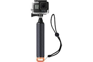 Homeet Handle Floating Hand Grip for Sportcamera, 2023 Upgraded Underwater Actioncamera Hand Stick Monopod Pole Compatible with DJI OSMO Action Cameras, with 1/4" Screw, Orange