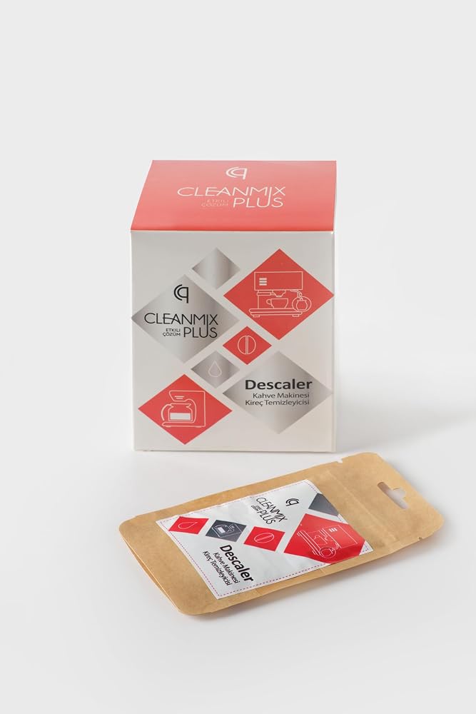 Cleanmix Plus Descaler Toz Kireç Çözücü Poşetler 25 gram x 10 (25g Poşetler) Kahve Makineleri Temizliği İçin