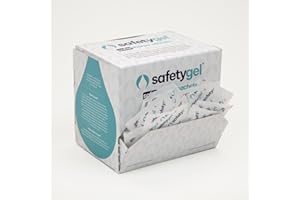 DATESAND GROUP SafetyGel Super Absorbent Fast Acting Sachets for Sharps Bins, 340ml Absorption Box of 100 - Sachets react on contact with liquids to absorb syringe waste, drug, blood and bodily fluid residues. (1)