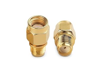 Maswell RP-SMA to sma male Low Loss Coaxial Adapter Jack Coax Adapter for 4G 5G LTE to WiFi Antenna 2PCS