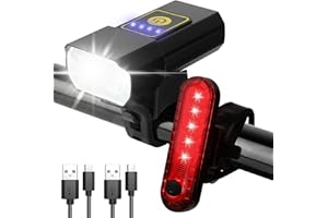 SUNJULY Bicycle Light Front Bike Light 4000mAh Waterproof Flashlight USB Charging Cycling Lamp MTB & Road Bike