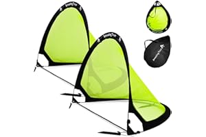 AMAZING TOUR Pop Up Football Goals 4ft Soccer Goal Posts for Kids, Foldable Football Garden Goals Soccer Sport Games Training Practice for Garden & School Play